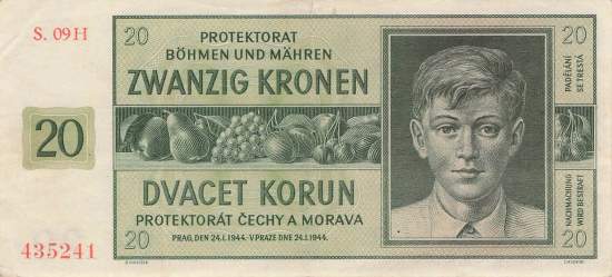 20 Kronen 1944 ro.563a VF+